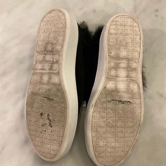 Donna Karan Tianna suede and genuine fur sneakers size 9 - Picture 6 of 6